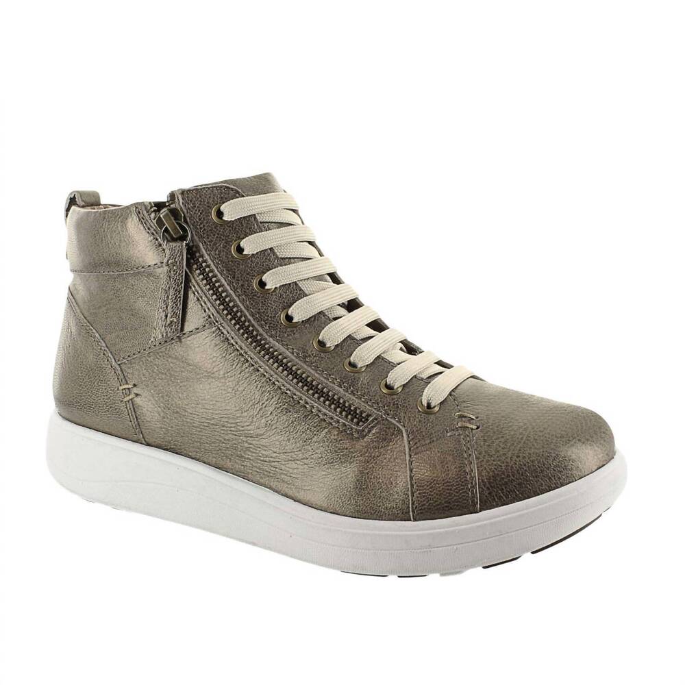 NEW STRIVE women's kensington high stop sneakers in bronze